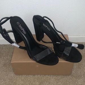 Clear Wrap Up Heels